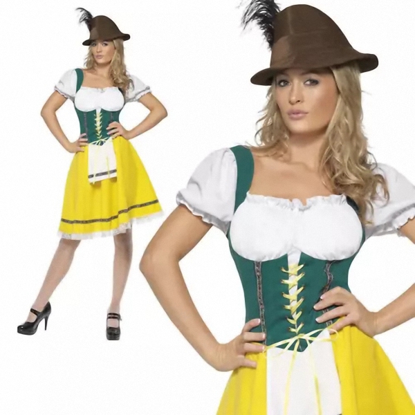 (image for) Oktoberfest Wench Bavarian Beer Girl Fancy Dress Costume