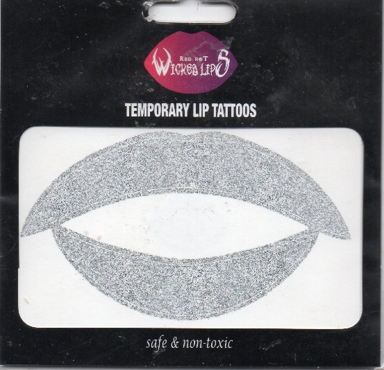 (image for) Temporary Lip Tattoos Safe and Non Toxic Silver