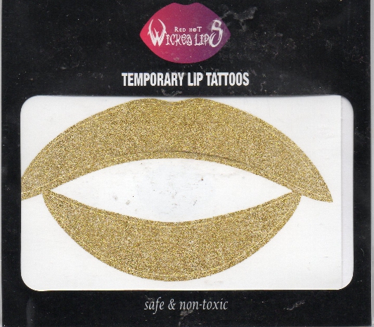 (image for) Temporary Lip Tattoos Safe and Non Toxic Gold